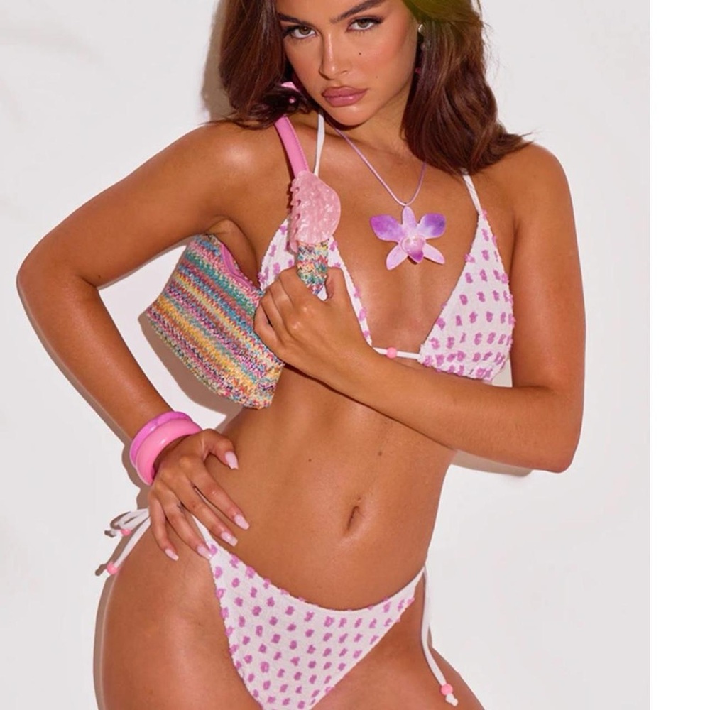 White and Pink Bikini